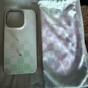 Loopy Case Checkered Phone Case - White